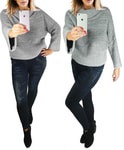 Dámské moderní zateplené legíny s bambusovým vláknem pro plnoštíhlé - imitace jeans - 2XL-4XL