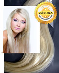 100% Evropské vlasy VIRGIN pro metodu keratin, platinová Blond 20, 25, 30, 35, 40, 45, 50, 55, 60cm + nově 70cm