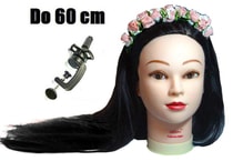 Cvičná hlava Alice k prodlužování vlasů, střihy, účesy + stojan ZDARMA! Až 60 cm!