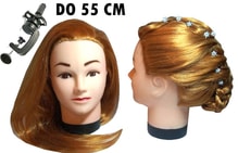 Cvičná, česací hlava Kate k prodlužování vlasů, střihy, účesy + stojan ZDARMA!