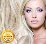 100% Evropské vlasy VIRGIN pro metodu keratin, platinová Blond 20, 25, 30, 35, 40, 45, 50, 55, 60, 65 cm + nově 70cm
