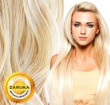100% Evropské vlasy VIRGIN pro metodu keratin, přírodní Blond 20, 25, 30, 35, 40, 45, 50, 55, 60, 65 cm + nově 70cm